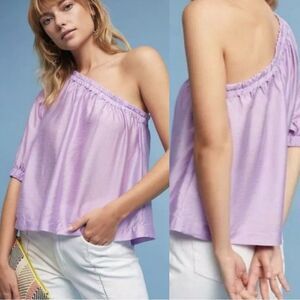 ANTHROPOLOGIE | MAEVE Leonie Lilac Purple One-Shoulder Top Women’s Size Small